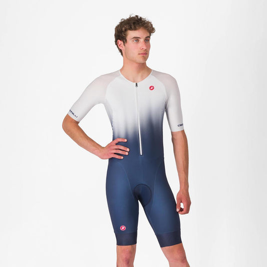 CASTELLI CORE TRI SUIT SHORT SLEEVE BELGIAN BLUE/WHITE