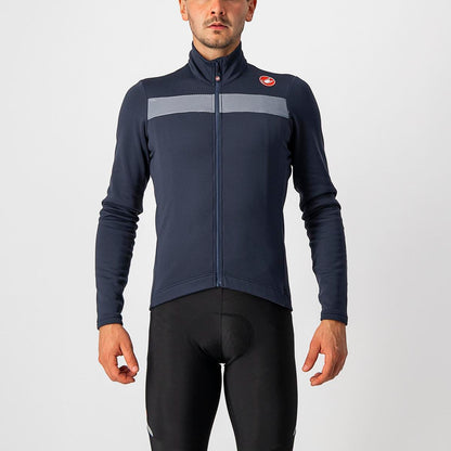 CASTELLI PURO 3 JERSEY FZ SAVILE BLUE/SILVER REFLEX