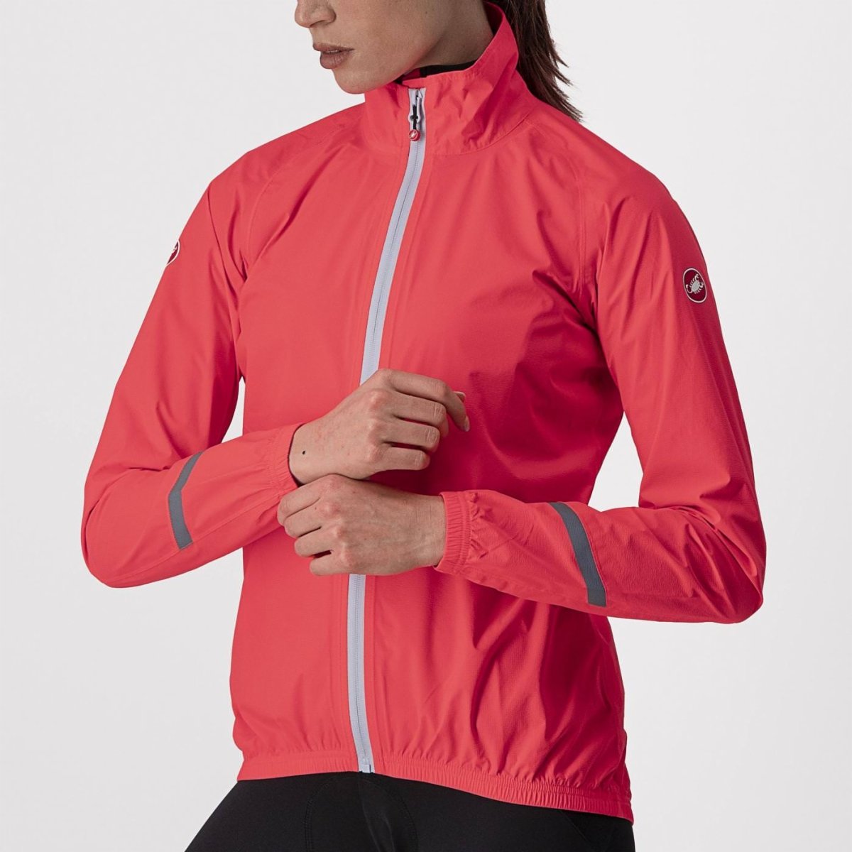 CASTELLI EMERGENCY 2 W RAIN JACKET BRILLIANT PINK