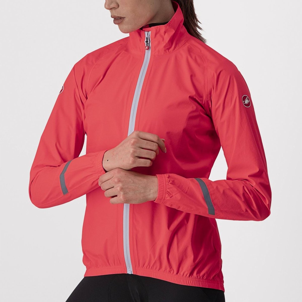 CASTELLI EMERGENCY 2 WOMENS RAIN JACKET BRILLIANT PINK