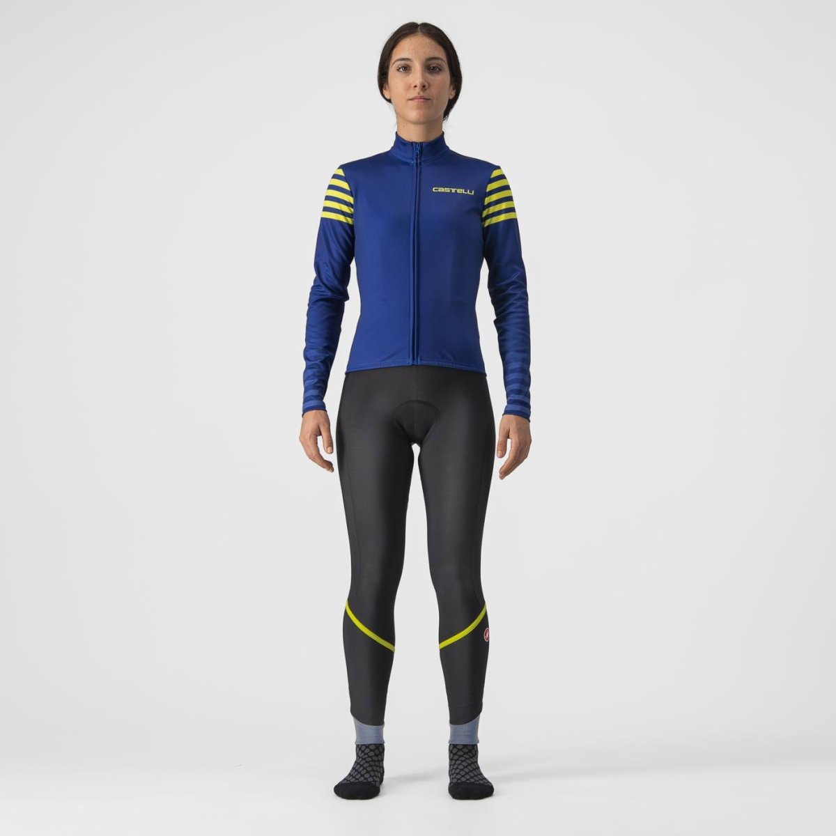 CASTELLI AUTUNNO LS JERSEY SODALITE BLUE/BRILLIANT YELLOW ***SMALL ONLY***