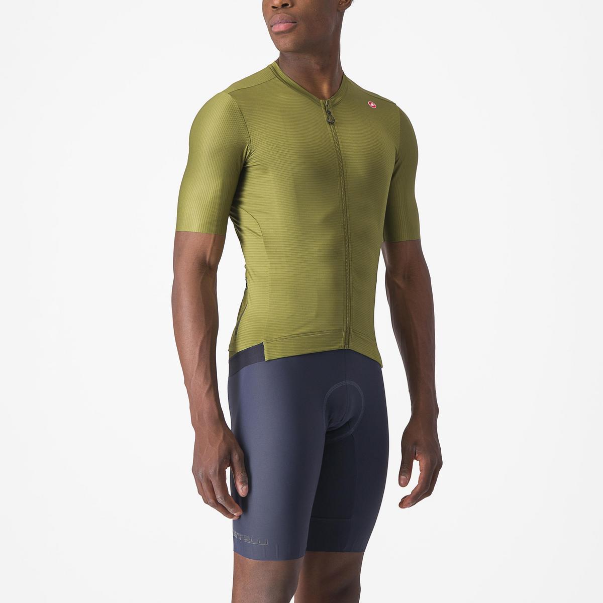 CASTELLI ESPRESSO JERSEY SAGE/ELECTRIC LIME