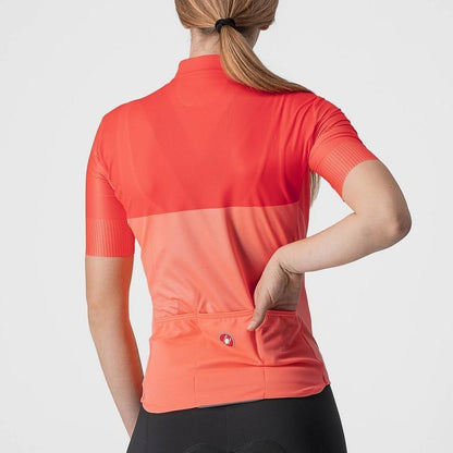 CASTELLI VELOCISSIMA JERSEY CORAL FLASH & BRILLIANT PINK