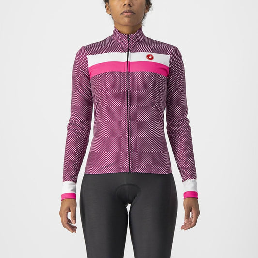 CASTELLI VOLARE LS JERSEY CYCLAMEN/WHITE-PINK FLUO