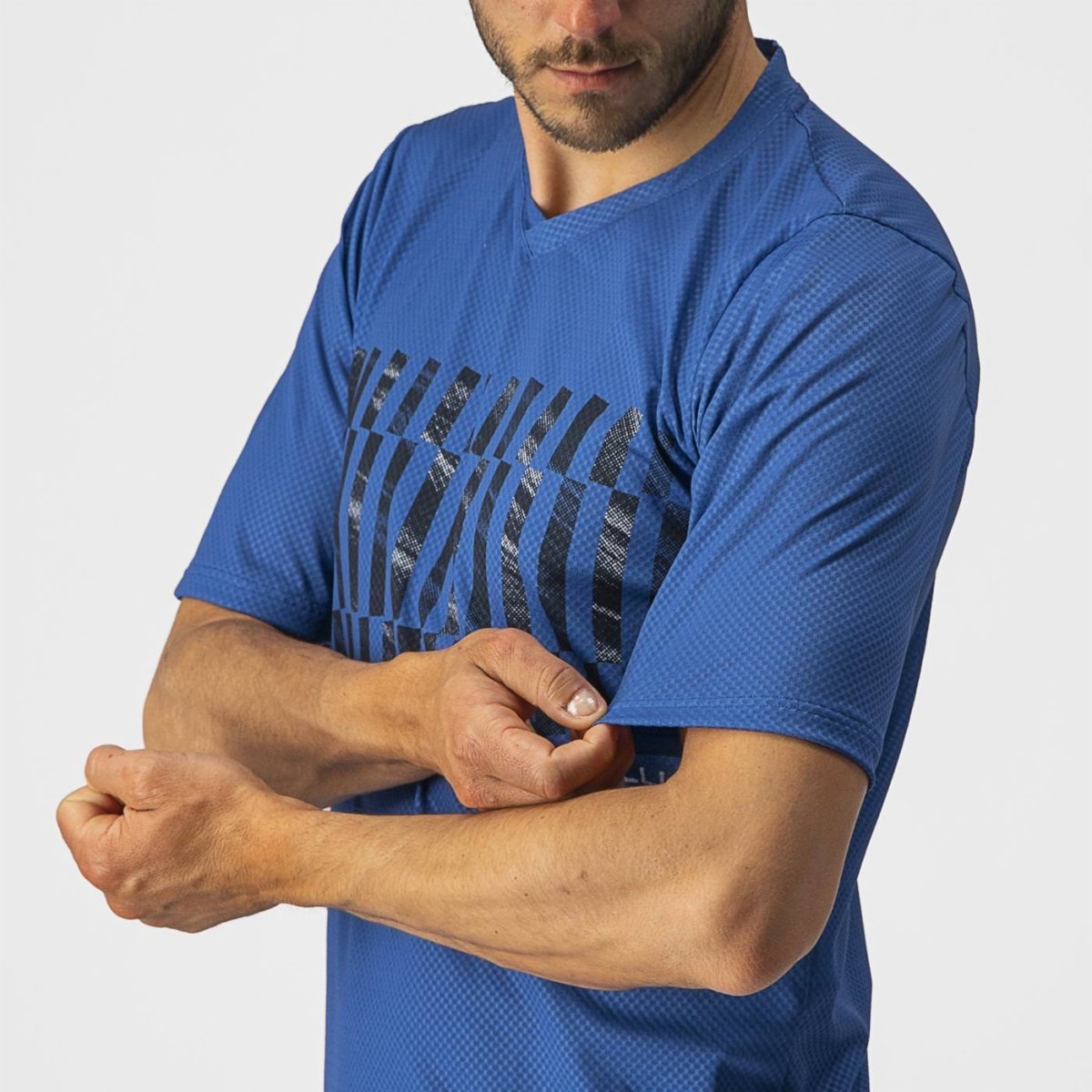 CASTELLI TRAIL TECH TEE COBALT BLUE/SAVILE BLUE-SILVER