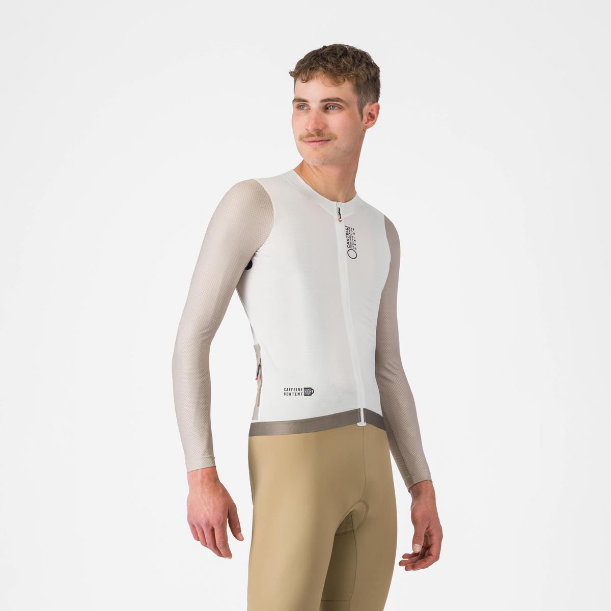 CASTELLI CORRETTO LS JERSEY IVORY/CLAY-BLACK