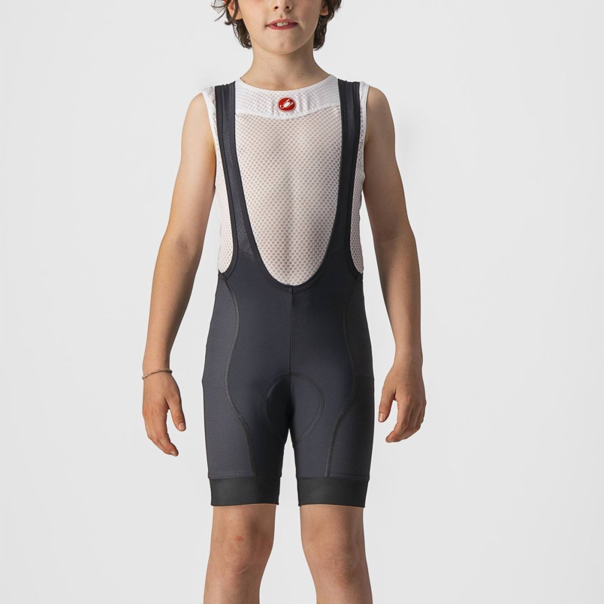 CASTELLI JR COMPETIZIONE BIBSHORT BLACK/WHITE