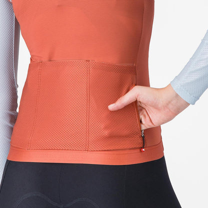 CASTELLI CORRETTO WOMENS LONG SLEEVE JERSEY PAPRIKA/WINTER SKY