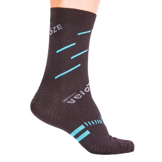 veloToze Sock Merino BLK/BLU L/XL