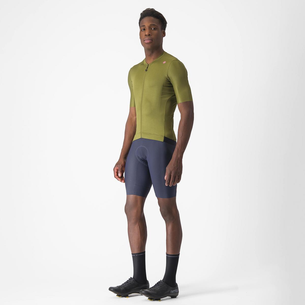 CASTELLI ESPRESSO JERSEY SAGE/ELECTRIC LIME