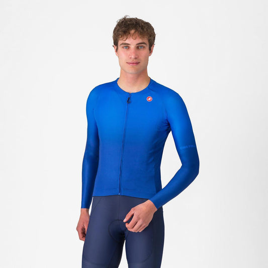 CASTELLI UPF LONG SLEEVE JERSEY AZZURRO ITALIA