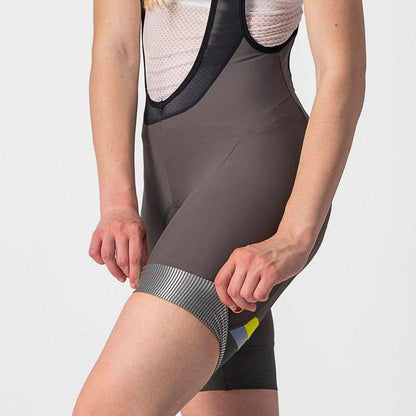 CASTELLI PRIMA WOMENS BIBSHORT FOREST GREY & SULPHUR
