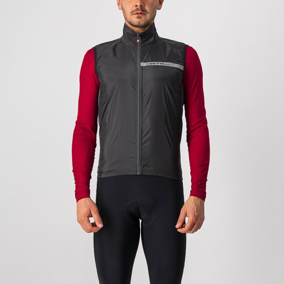 CASTELLI SQUADRA STRETCH VEST LIGHT BLACK/DARK GREY