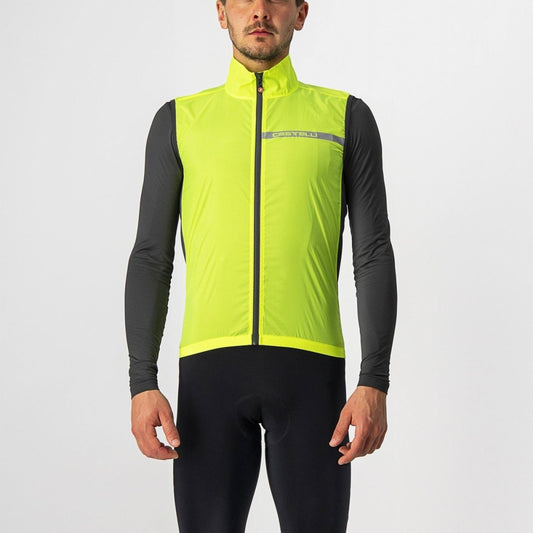 CASTELLI SQUADRA STRETCH VEST YELLOW FLUO/DARK GREY