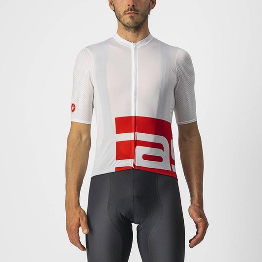 CASTELLI DOWNTOWN JERSEY WHITE/RED M