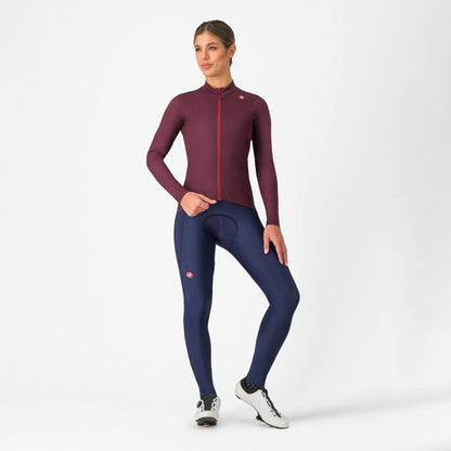 CASTELLI ESPRESSO THERMAL W JERSEY DEEP BORDEAUX