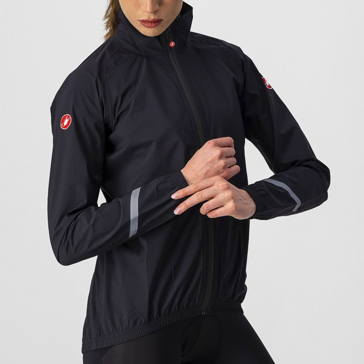 CASTELLI EMERGENCY 2 WOMENS RAIN JACKET LIGHT BLACK