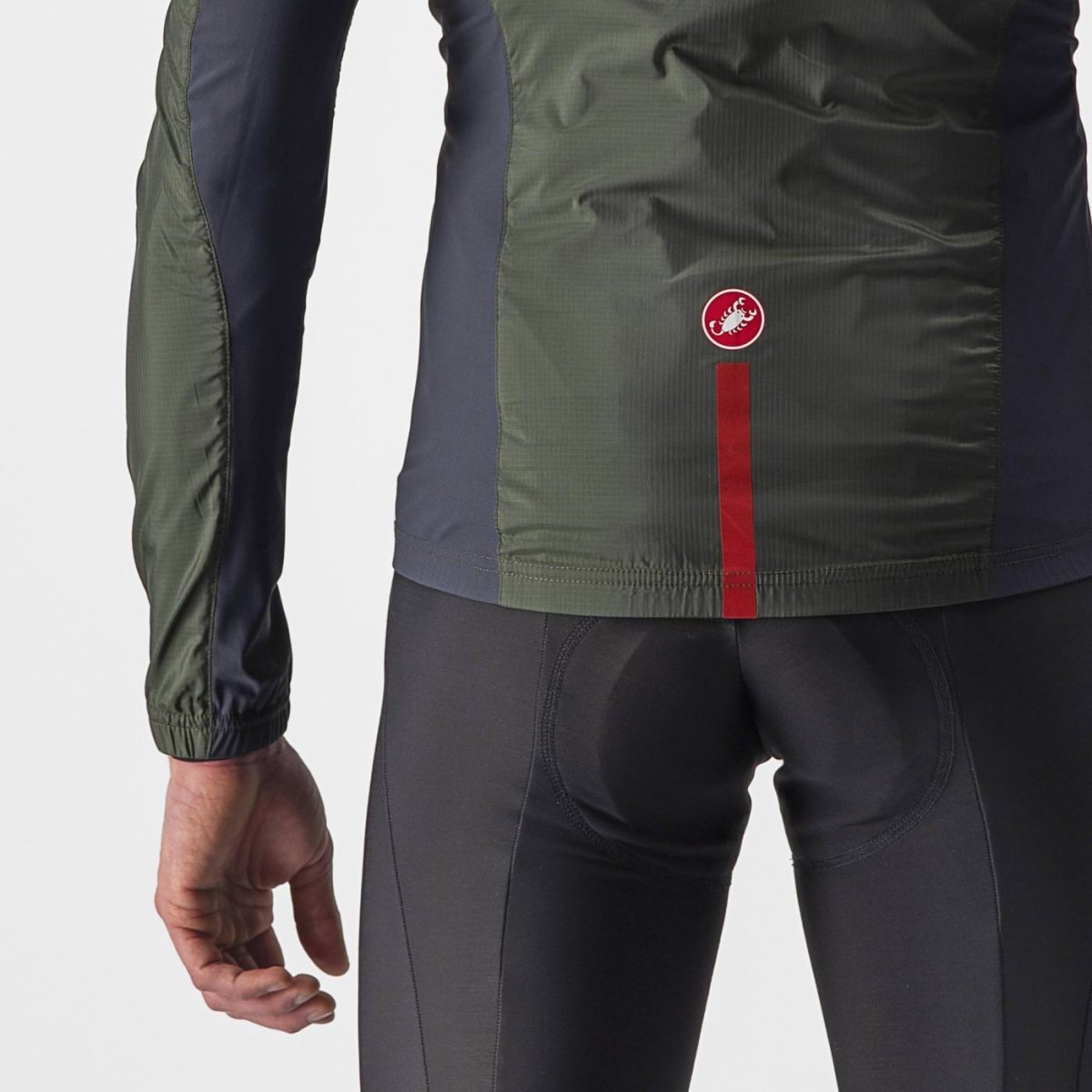 CASTELLI SQUADRA STRETCH JACKET MILITARY GREEN/DARK GRAY