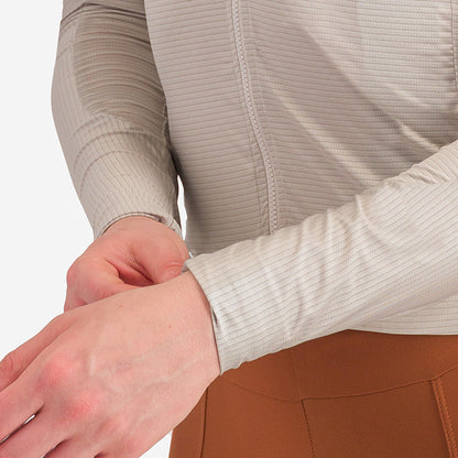 CASTELLI ESPRESSO WOMENS LONG SLEEVE JERSEY SILVER MOON/DARK GRAY