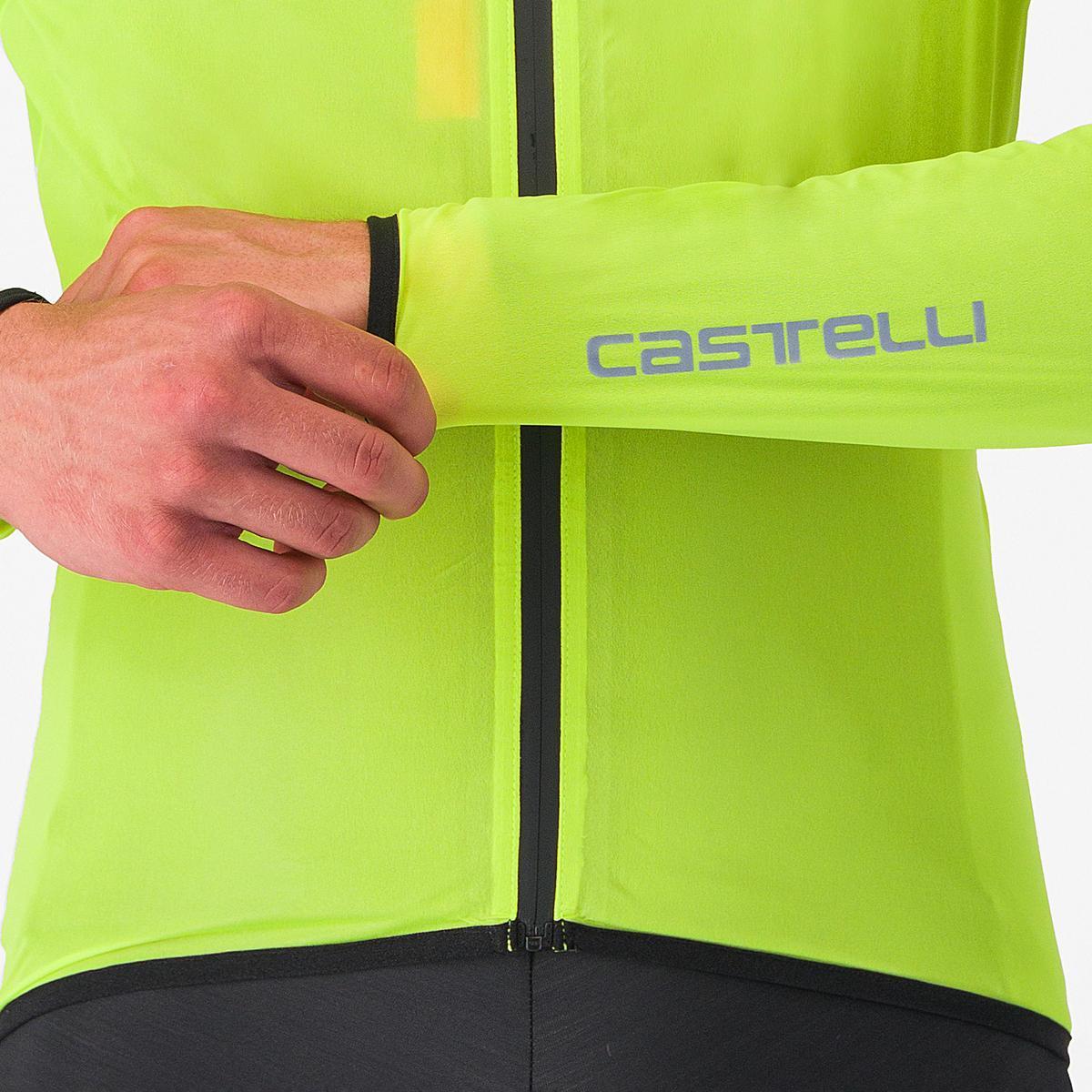 CASTELLI SQUALL SHELL JACKET ELECTRIC LIME/BLACK