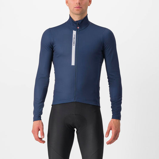 CASTELLI ENTRATA THERMAL JERSEY BELGIAN BLUE/SILVER GRAY