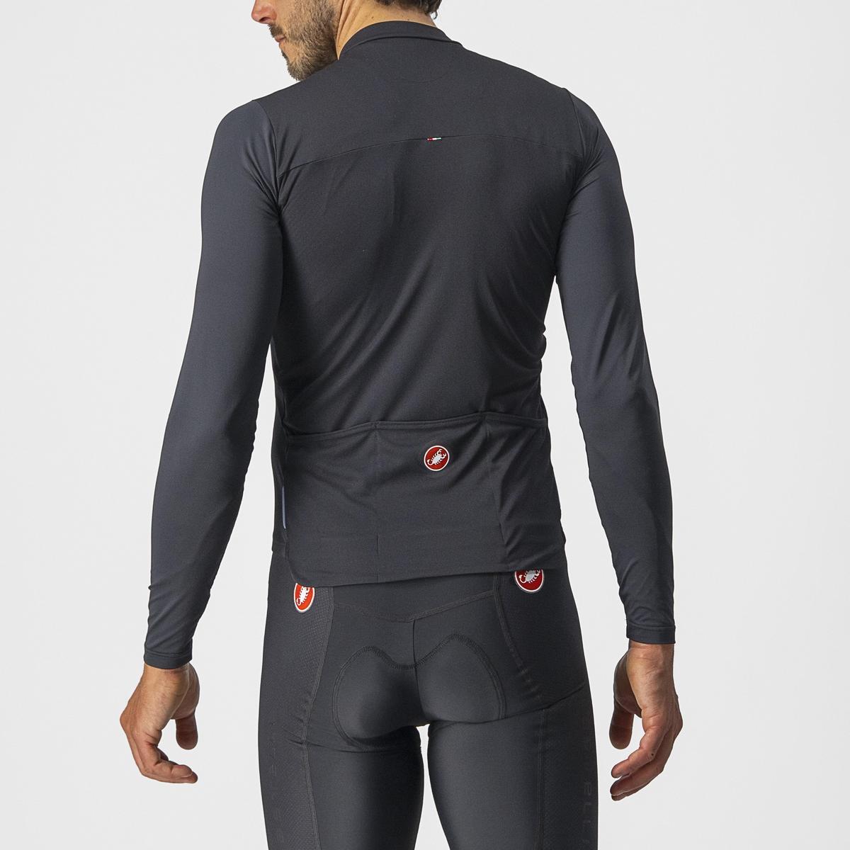 CASTELLI PROLOGO 7 LONG SLEEVE JERSEY LIGHT BLACK/SILVER GREY-IVORY