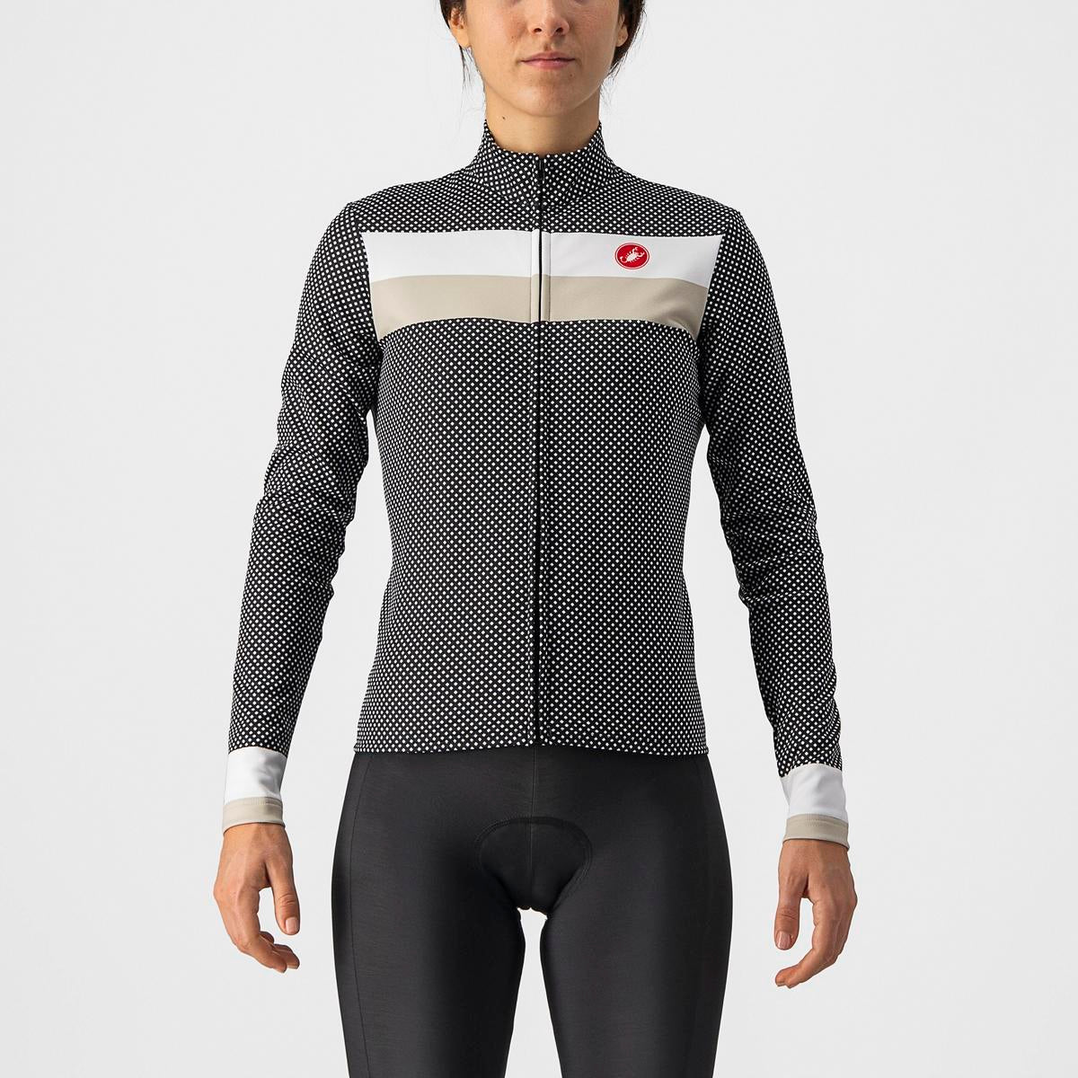 CASTELLI VOLARE LS JERSEY BLACK/WHITE-CHALK