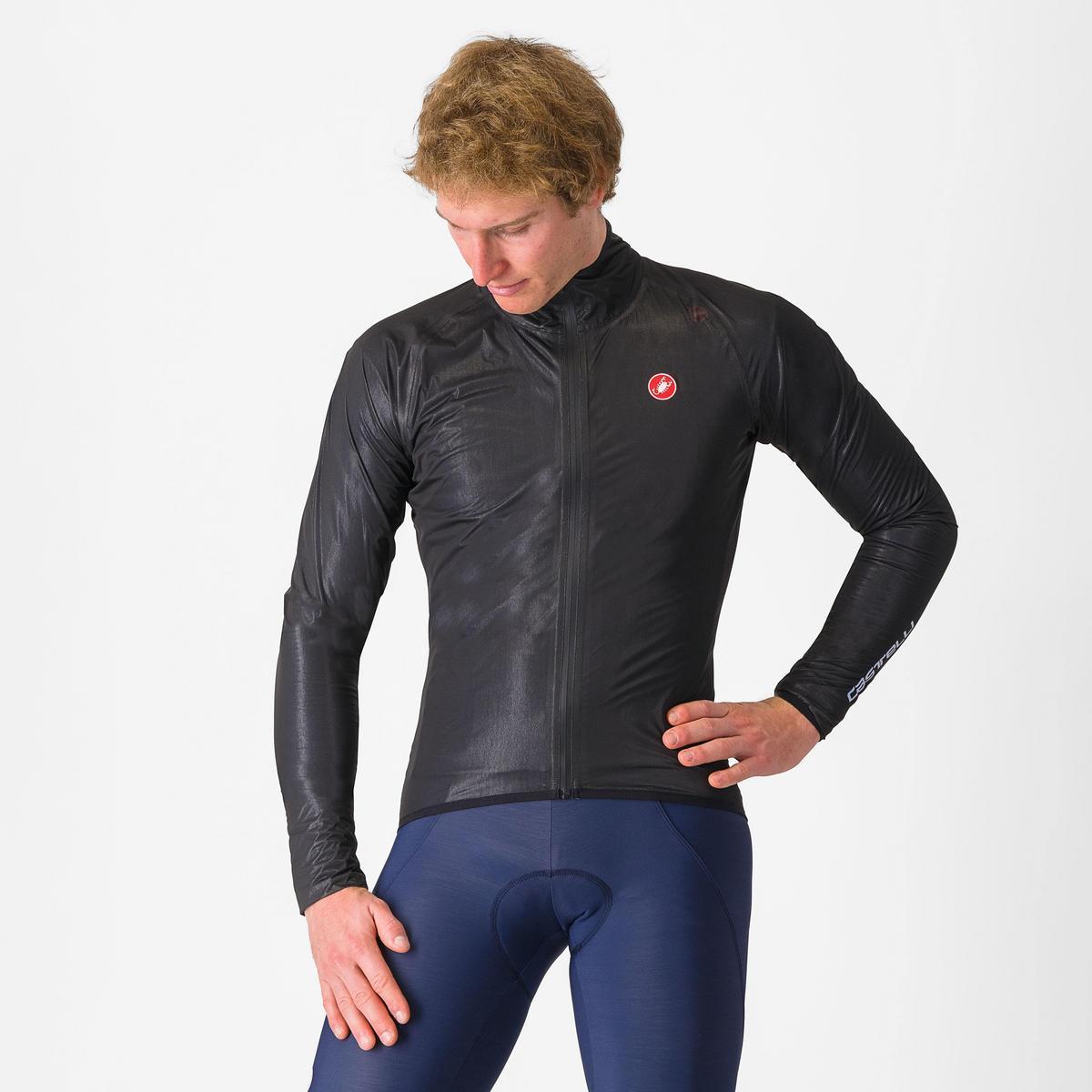 CASTELLI SQUALL SHELL JACKET LIGHT BLACK/SILVER GRAY