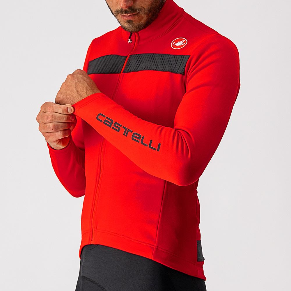 CASTELLI PURO 3 JERSEY FULL ZIP RED/BLACK REFLEX