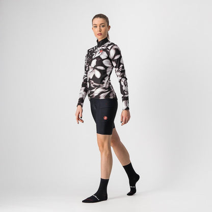 CASTELLI UNLIMITED WOMENS THERMAL JERSEY BLACK/WHITE