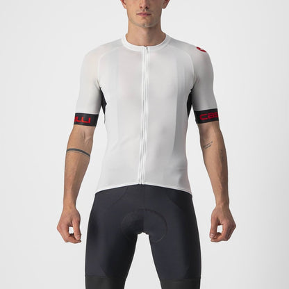 CASTELLI ENTRATA VI JERSEY IVORY & LIGHT BLACK-RED