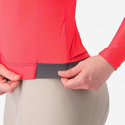 CASTELLI ESPRESSO W LONG SLEEVE JERSEY HIBISCUS/DARK GRAY