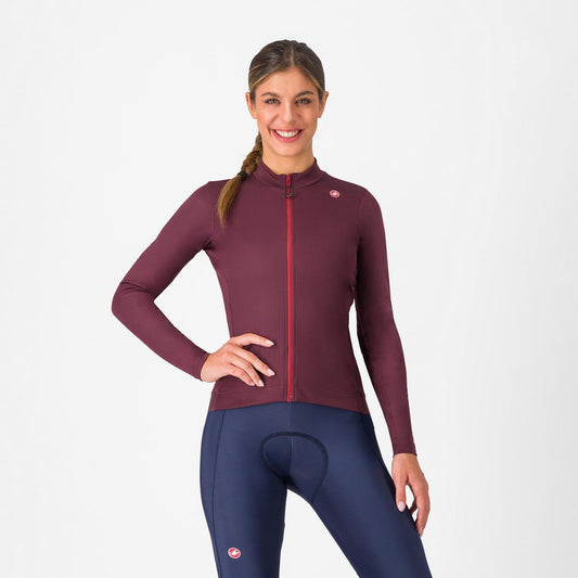 CASTELLI ESPRESSO THERMAL WOMENS JERSEY DEEP BORDEAUX