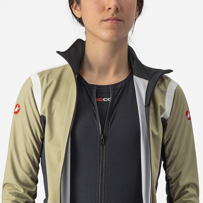 CASTELLI ALPHA RoS 2 WOMENS LIGHT JACKET GREEN TEA/DARK GRAY-WHITE