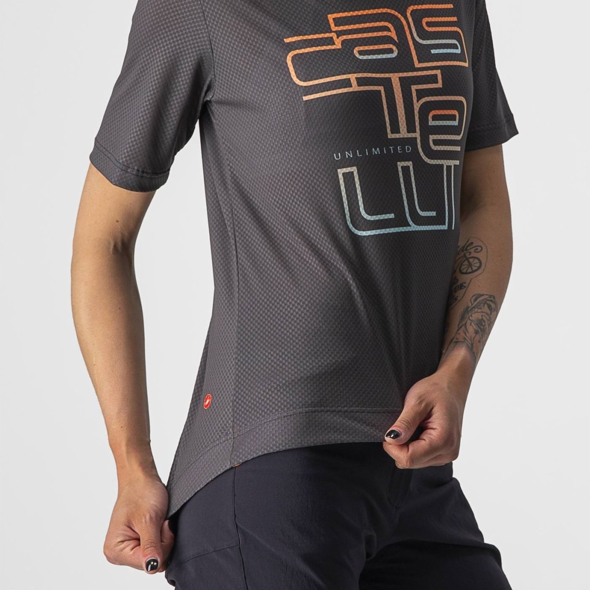 CASTELLI TRAIL TECH WOMENS TEE DARK GREY