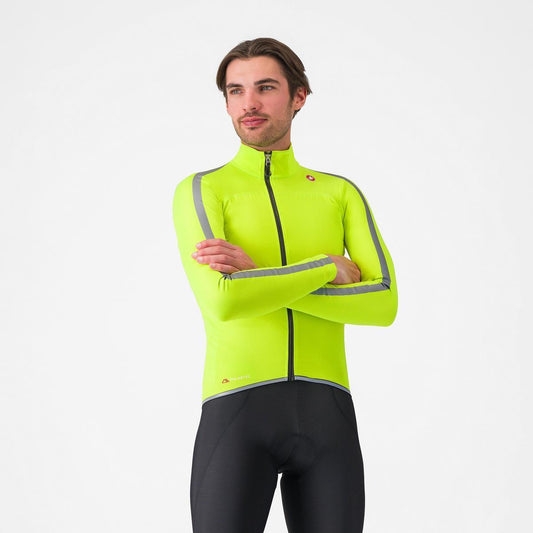 CASTELLI ULTRA RAIN CAPE ELECTRIC LIME/SILVER REFLEX