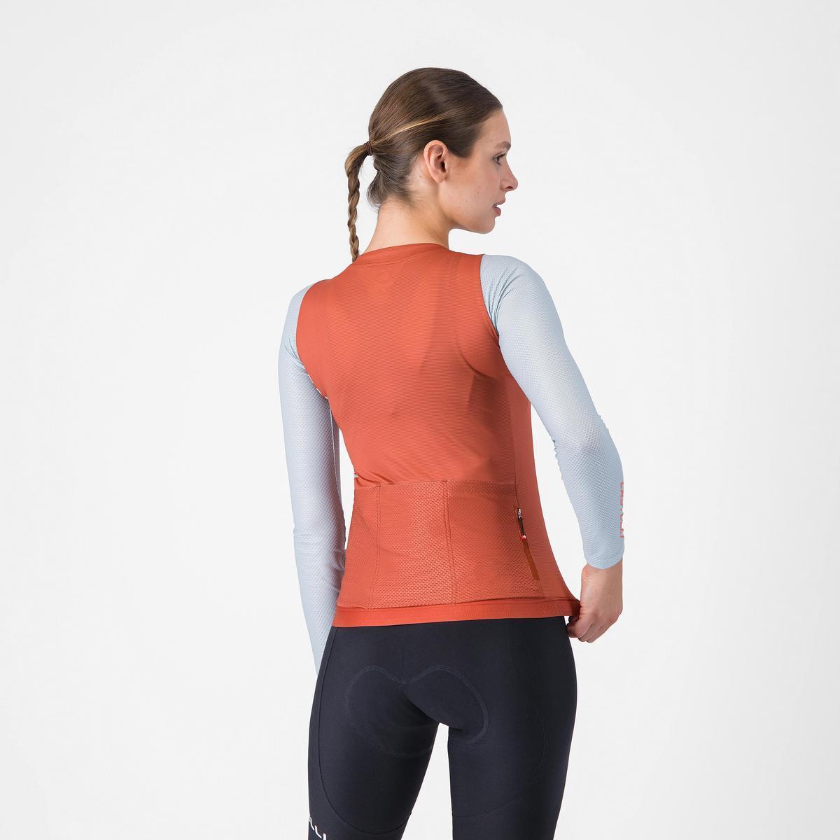 CASTELLI CORRETTO WOMENS LONG SLEEVE JERSEY PAPRIKA/WINTER SKY