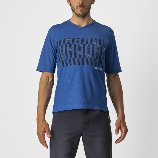 CASTELLI TRAIL TECH TEE COBALT BLUE/SAVILE BLUE-SILVER