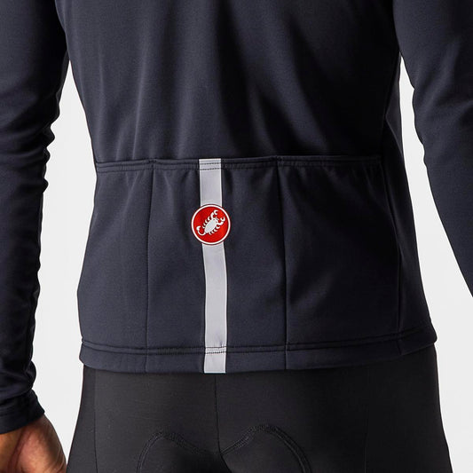 CASTELLI FONDO 2 JERSEY FZ LIGHT BLACK/WHITE REFLEX