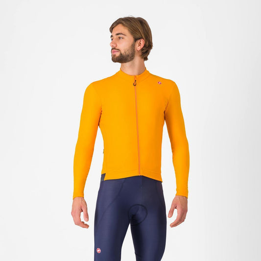 CASTELLI ESPRESSO THERMAL JERSEY ViVID ORANGE/DARK GRAY
