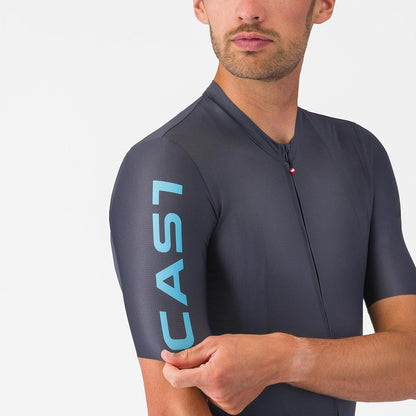 CASTELLI ENTRATA APEX JERSEY TWILIGHT BLUE/NEON COBALT