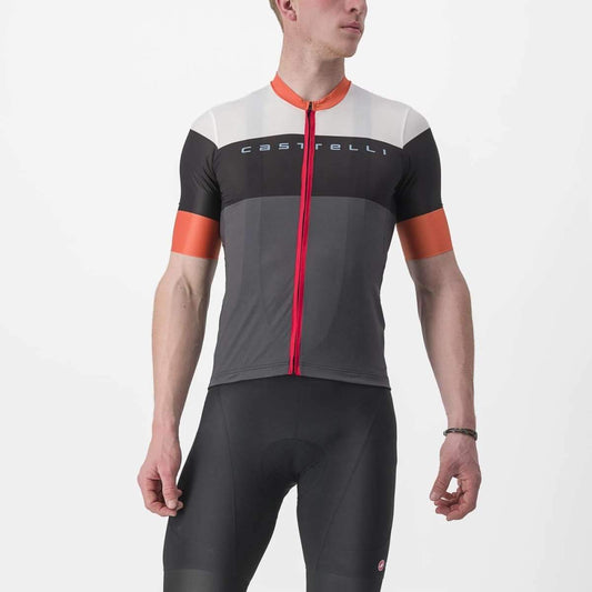 CASTELLI SEZIONE JERSEY DARK GRAY/BLACK-SCARLET IBIS