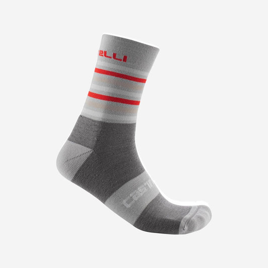 CASTELLI GREGGE 15 SOCK TRAVERTINE GRAY/NICKEL GRAY