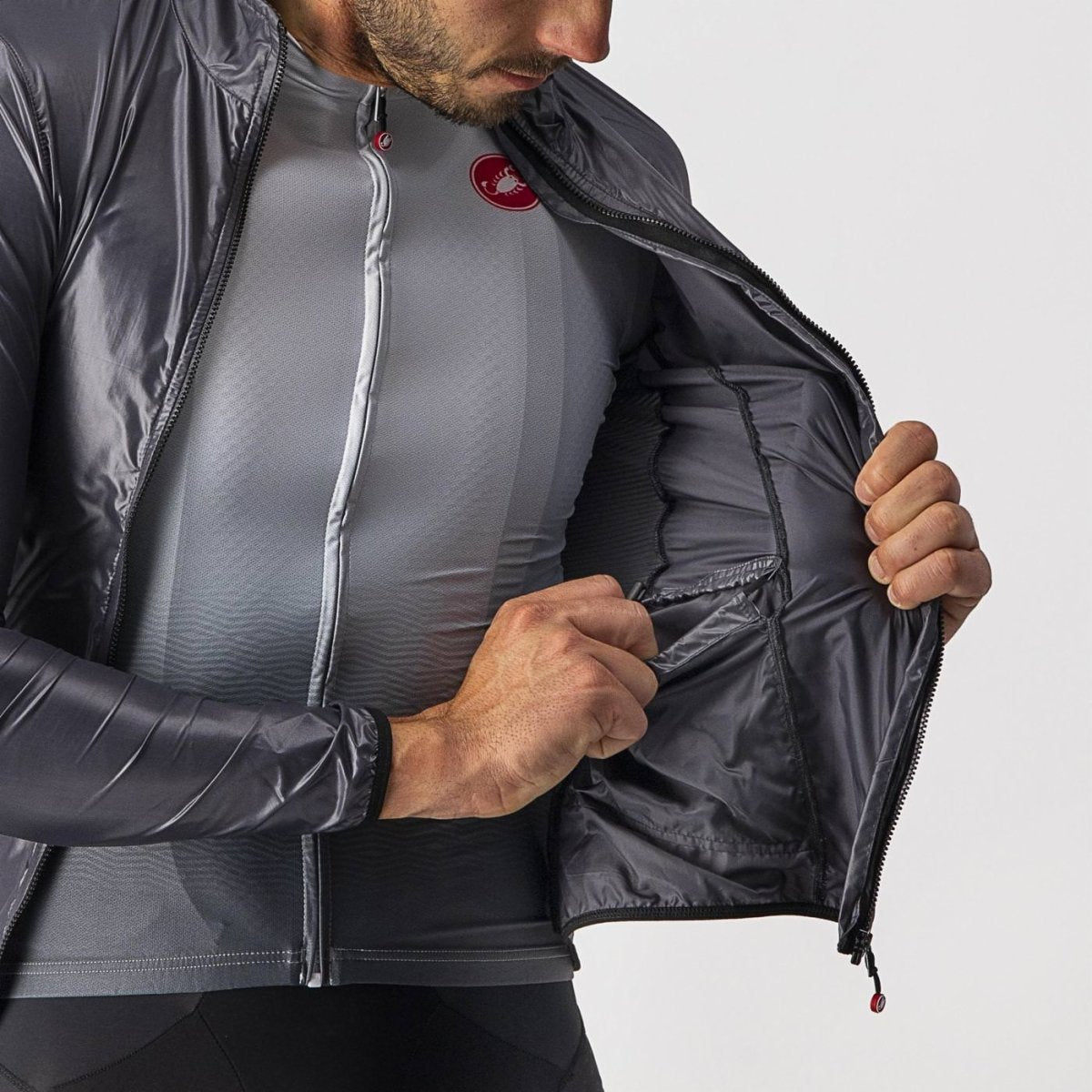 CASTELLI ARIA SHELL JACKET DARK GRAY