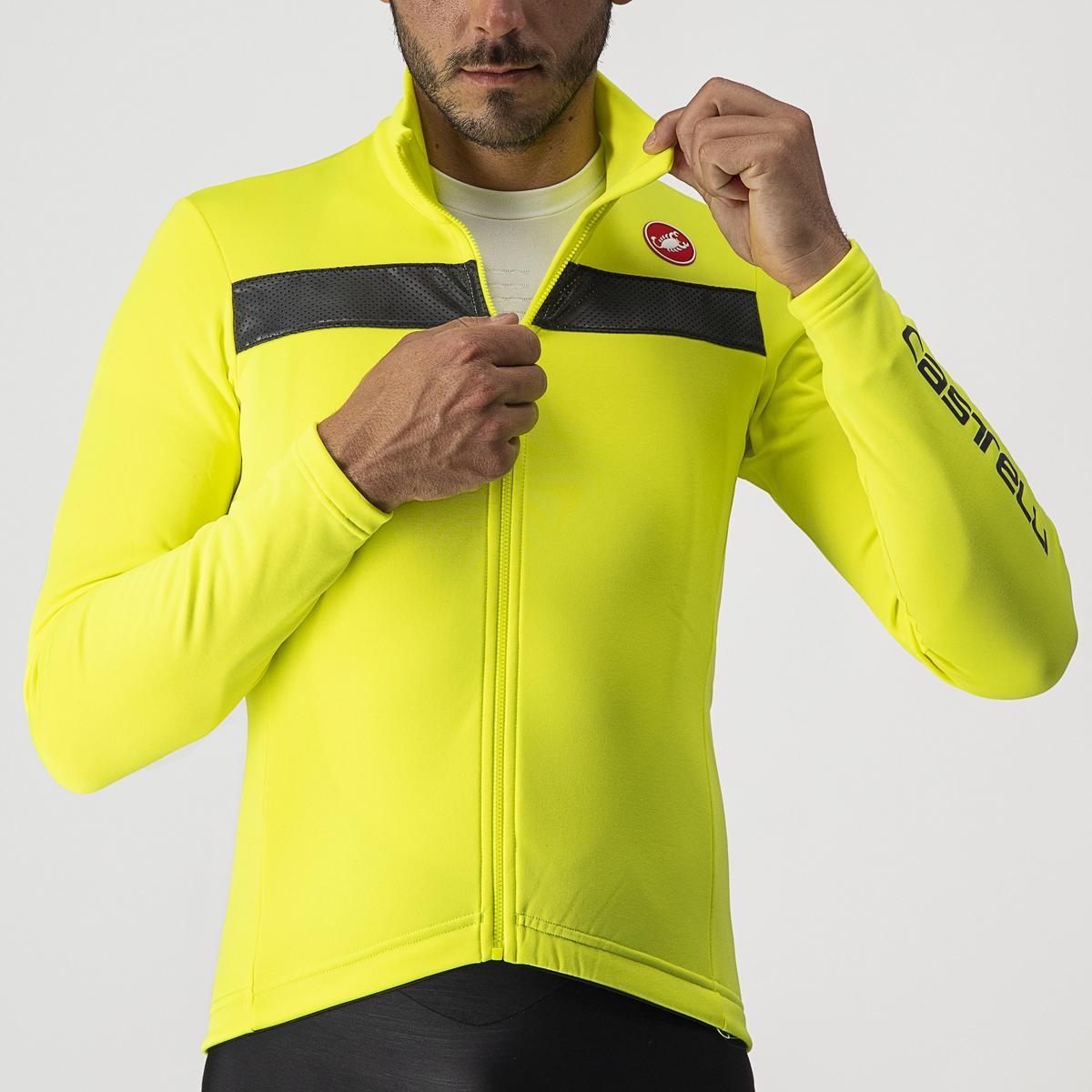 CASTELLI PURO 3 JERSEY YELLOW FLUO/BLACK REFLEX