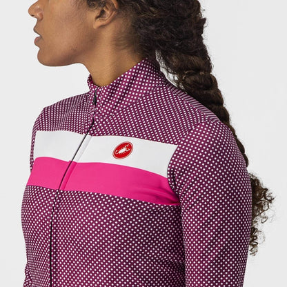 CASTELLI VOLARE LS JERSEY CYCLAMEN/WHITE-PINK FLUO