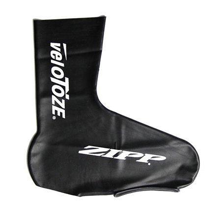 VELOTOZE SHOECOVER TALL BLACK ZIPP LOGO