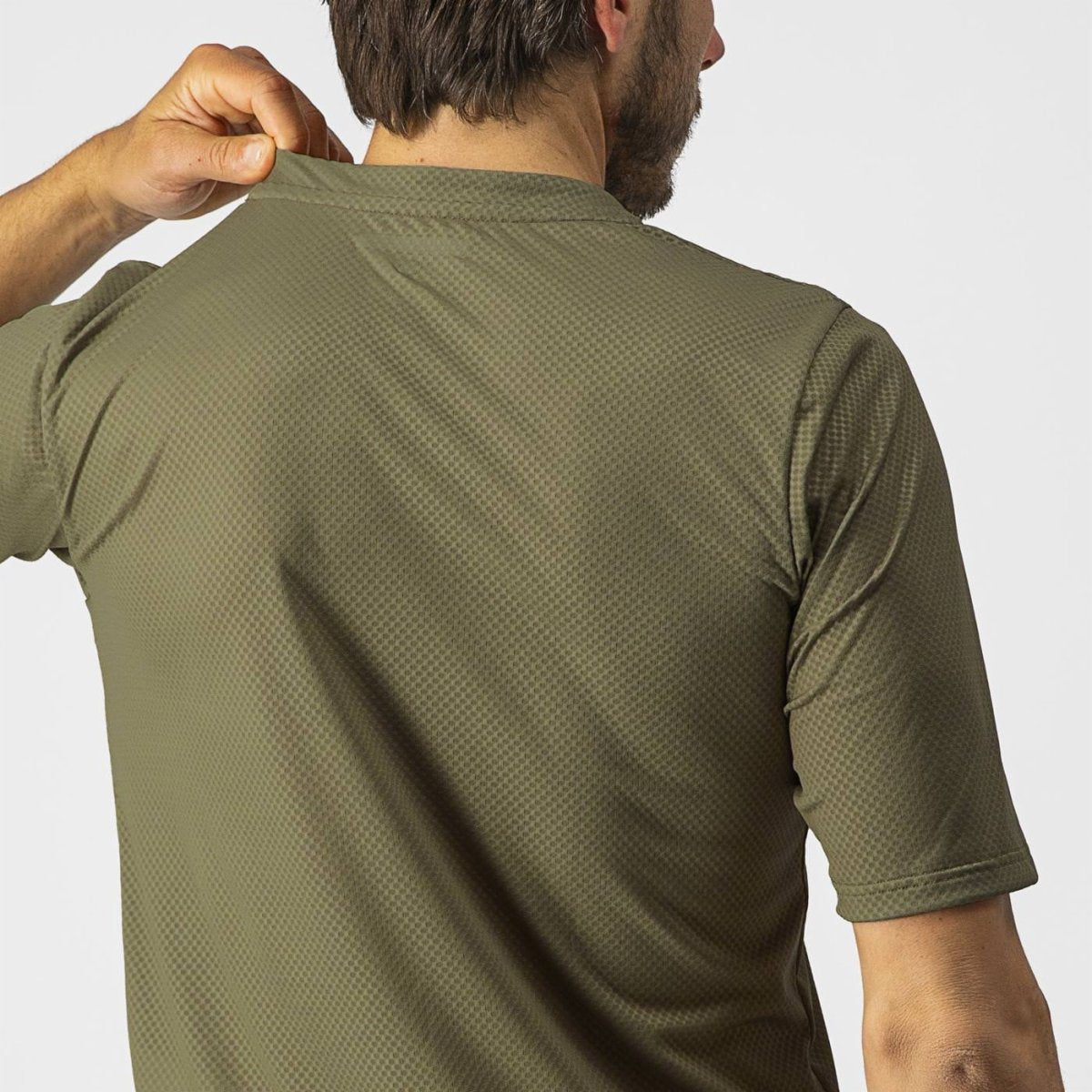 CASTELLI TRAIL TECH TEE OLIVE GREEN/DARK GREY-ORANGE