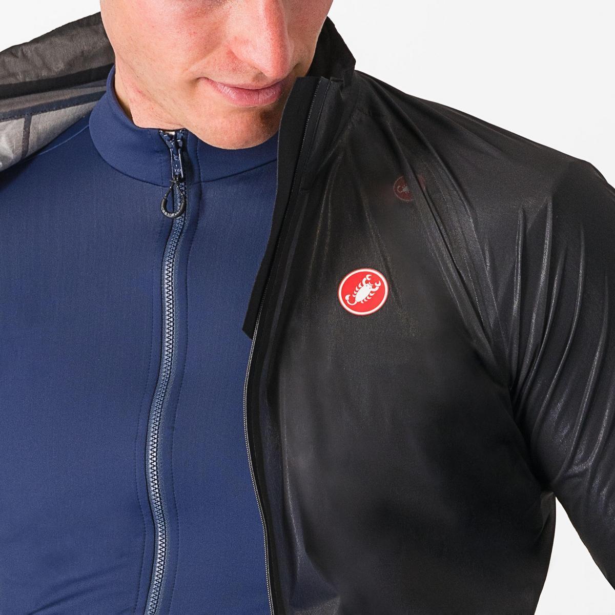 CASTELLI SQUALL SHELL JACKET LIGHT BLACK/SILVER GRAY