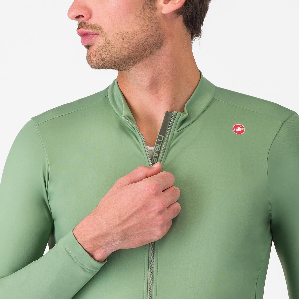 CASTELLI ESPRESSO THERMAL JERSEY GREEN PEPPER/DEEP GREEN